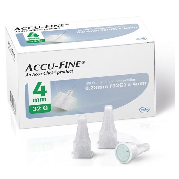 Roche Accu Fine Aiguilles 0.23 × 4 mm Pour Stylo Injecteur - Boite de 100