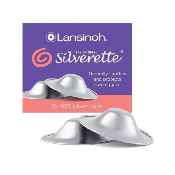 Lansinoh Coupelles d'Allaitement en Argent - 2 Coupelles