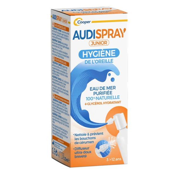 Audispray Junior 25ml - Hygiène auriculaire pour enfants, prévention des bouchons de cérumen