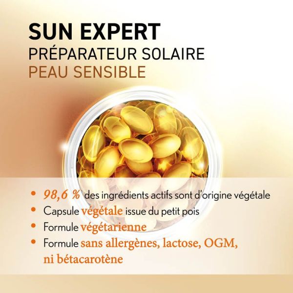 Oenobiol Sun Expert Préparateur Solaire Peau Sensible - 30 Capsules - Préparation solaire adaptée