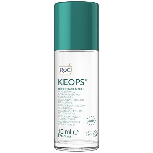 RoC Keops Déodorant à Bille 30 ml – Protection anti-odeur et humidité 48h