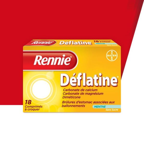 Rennie Deflatine 18 comprimés à croquer