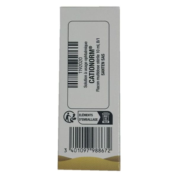 Cationorm Émulsion Ophtalmique 10 ml - Hydratation et confort des yeux secs
