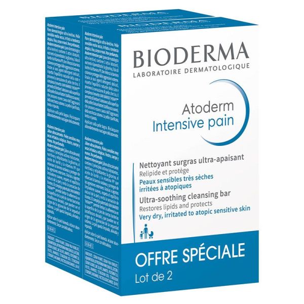 Bioderma Atoderm Intensive Savon Apaisant Surgras Peaux Très Sèches Atopiques Lot 2 x 150g