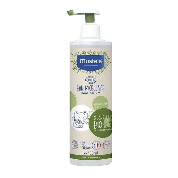 Mustela Eau Micellaire Sans Rinçage À L'Huile D'Olive Bio - 400ml