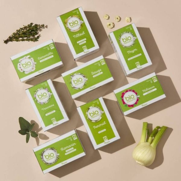 Vitavea Santé BioNutrisanté Infusion Sauge BIO - Boite de 20 sachets - Apaise la gorge et favorise le bien-être respiratoire