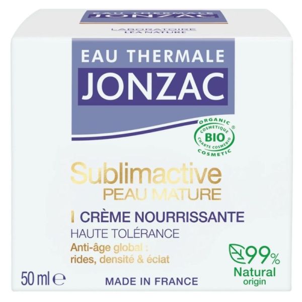Jonzac Crème Riche Anti-Âge Densité Nutrition Bio 50 ml - Densité, nutrition et fermeté