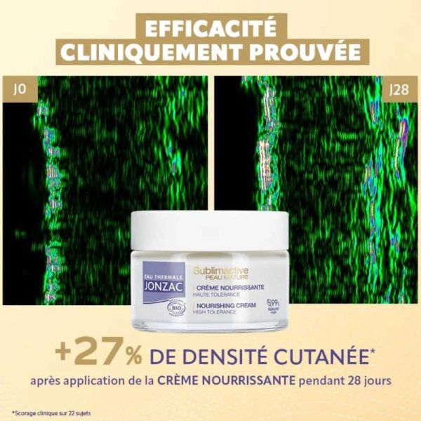 Jonzac Crème Riche Anti-Âge Densité Nutrition Bio 50 ml - Densité, nutrition et fermeté