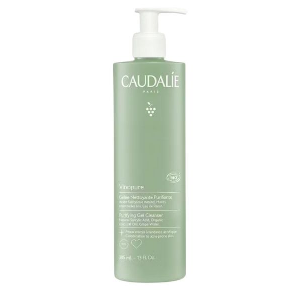Caudalie Vinopure Gelée Nettoyante Purifiante Bio Peaux Mixtes à Grasses - 385ml