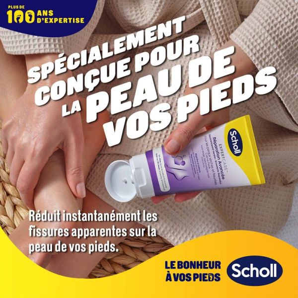 Scholl Crème Réparatrice Intense - 150 ml - Réparation des pieds très secs et abîmés