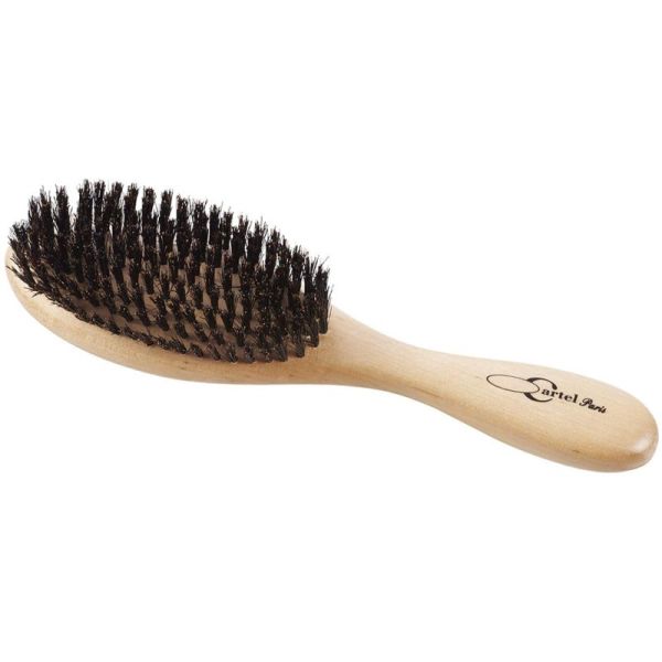 Cartel Brosse Demi-Lune Poils de Sanglier – Brillance et soin du cuir chevelu