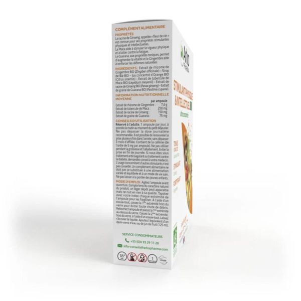 Arkopharma Arkofluides Stimulant Physique Bio 20 ampoules