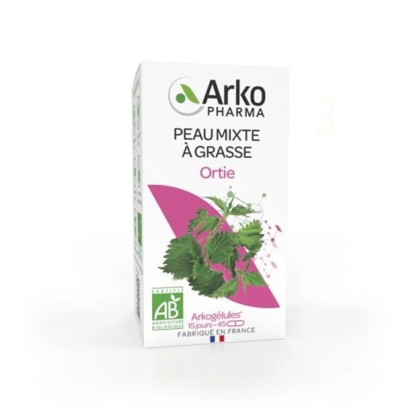 Arkopharma Arkogélules Ortie Peau Saine Bio 45 gélules
