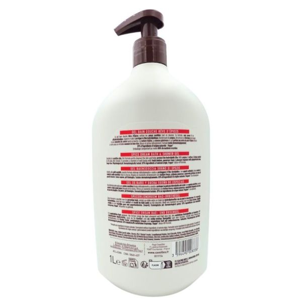 Cavaillès Gel Bain Douche Surgras Rêve d’Épices 1 L - Nettoie les peaux sensibles