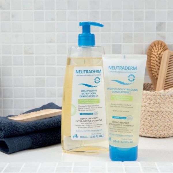 Neutraderm Shampoing Extra-Doux Dermo-Respect 200 ml - Nettoyage doux et protection du cuir chevelu