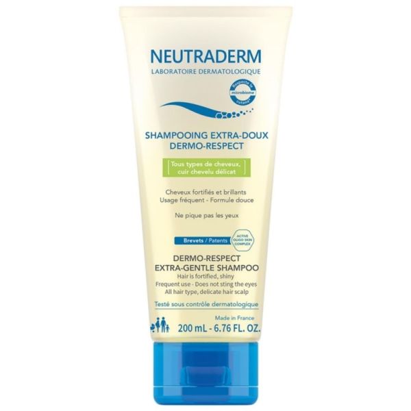 Neutraderm Shampoing Extra-Doux Dermo-Respect 200 ml - Nettoyage doux et protection du cuir chevelu