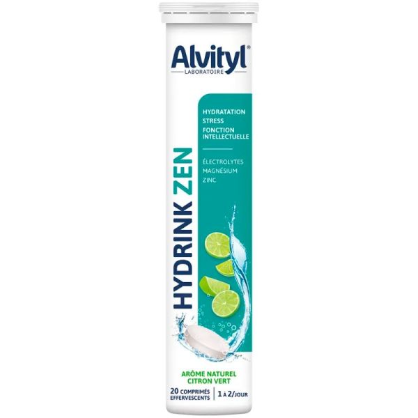 Alvityl Hydrink Zen - 20 Comprimés Effervescents - Hydratation et bien-être mental en période de stress