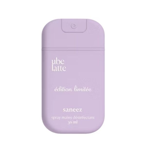 Saneez Spray mains désinfectant édition limitée Ube Latte 30 ml - Désinfection des mains sans rinçage