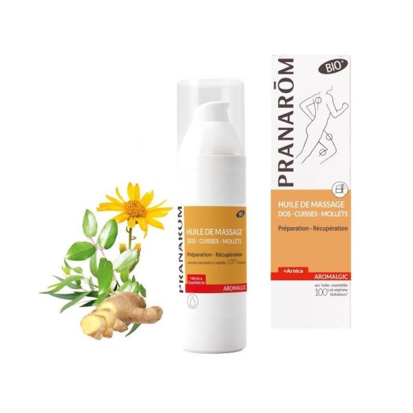 Pranarom Huile de massage - Dos - cuisses - mollets 100 ml