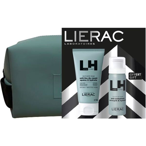Lierac Homme Coffret Trousse Baume Après-rasage 75ml + Mousse De Rasage OFFERTE