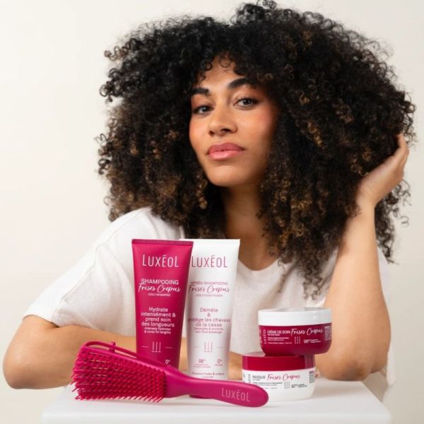 Luxéol Crème de Soin Frisés & Crépus Pot 250 ml - Nourrit au quotidien, redéfinit les boucles et protège contre les frisottis sans rinçage