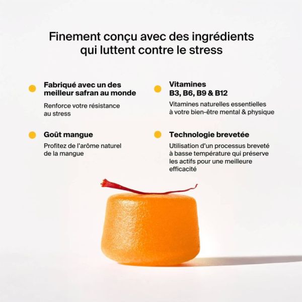Naali Anti-Stress Relaxation & Humeur Positive 20 gummies Mangue – Sérénité au safran
