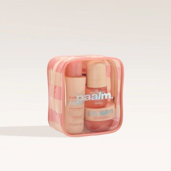 PAALM Body Set Peachee Lychee Coffret Trois Produits Corps et Cheveux - Routine hydratante, crème fouettée et brume