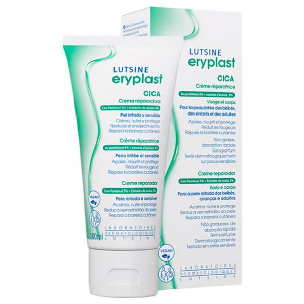 REckitt Lutsine Eryplast Cica Crème Réparatrice - 100 ml - Crème réparatrice peaux sensibles et irritées