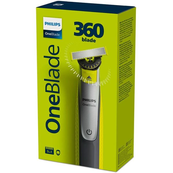 Philips Rasoir Électrique One Blade - Lame 360 - Sabot 5 en 1 - 1 unité