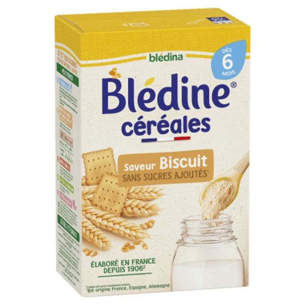 Blédina Blédine Saveur Biscuit - 400g  - Dès 6 Mois Céréales Douces et Onctueuses pour Bébé