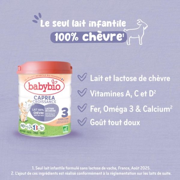 Babybio Caprea 3 Lait de Chèvre Dès 10 mois - 800g
