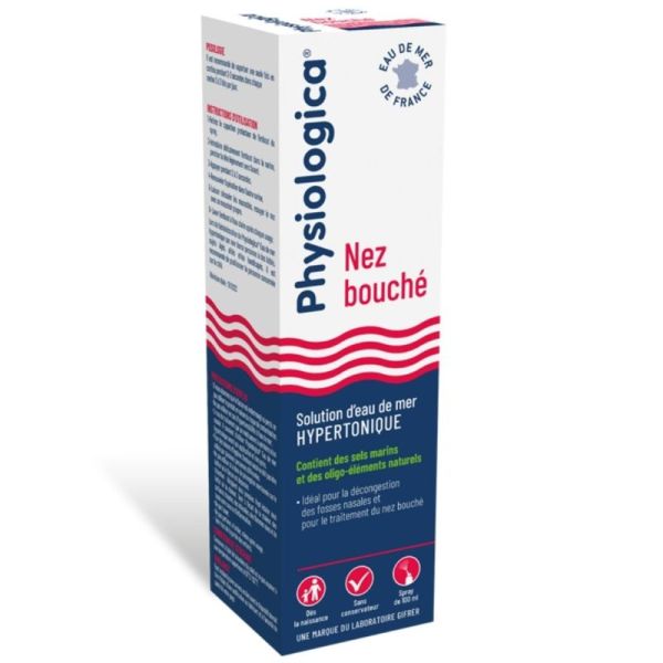 Gifrer Physiologica Nez Bouché Spray 100 ml - Hygiène et décongestion nasale