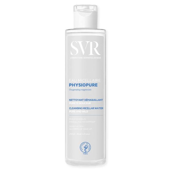 SVR Physiopure Eau Micellaire Nettoyant Démaquillant Pureté Douceur - 200 ml - Peaux Sensibles