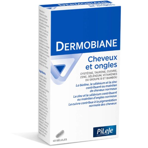 Pileje Dermobiane Cheveux & Ongles 40 gélules