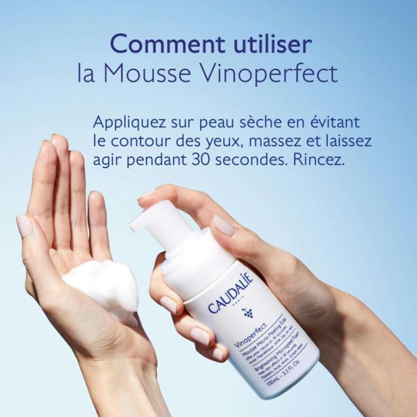 Caudalie Vinoperfect Mousse Micro-Peeling Éclat 100ml – Éclat et anti-taches