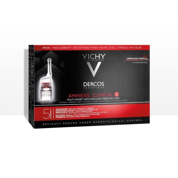 Vichy Dercos Aminexil Clinical 5 homme 21 unidoses