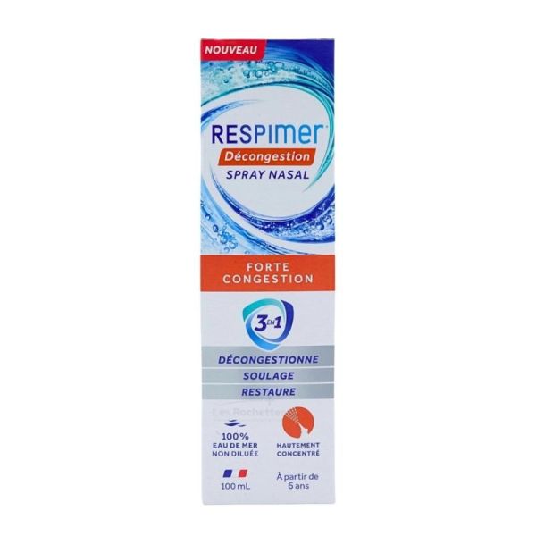 Respimer Spray nasal Décongestion - 100 ml - Adulte & Enfant