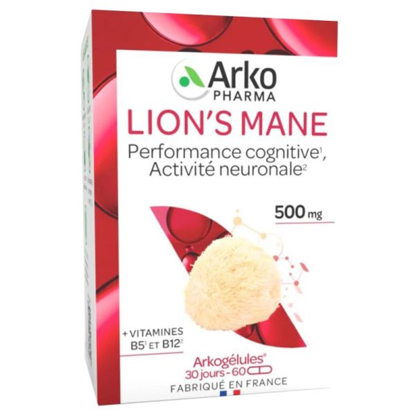 Arkopharma Arkogélules Lion's Mane 60 gélules – Mémoire et fonctions cognitives