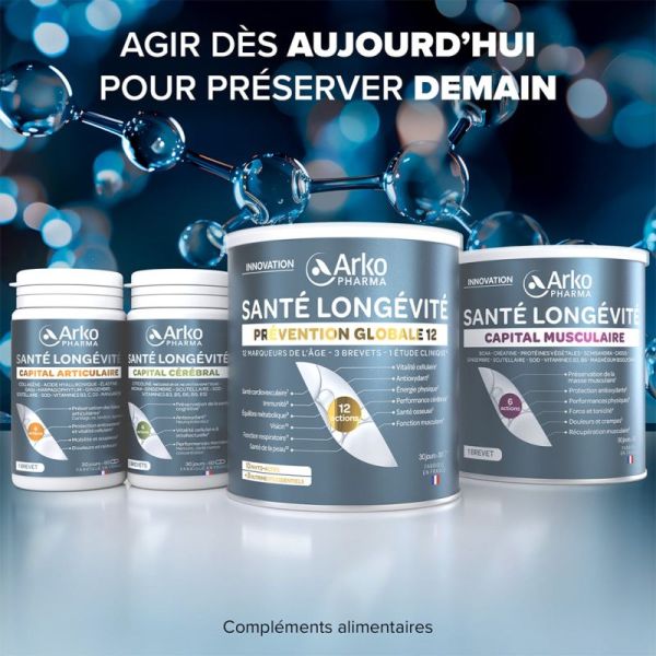 Arkopharma Santé Longévité Cérébrale 60 gélules – Préservation des fonctions cognitives et de la mémoire