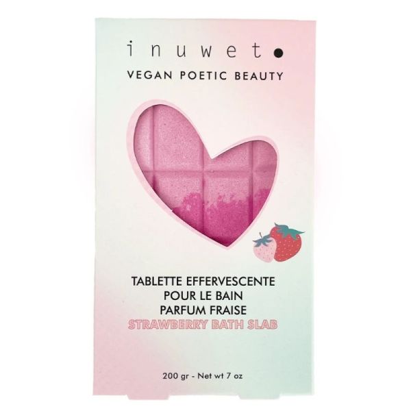 Inuwet Tablette de Bain Effervescente Fraise - 200g