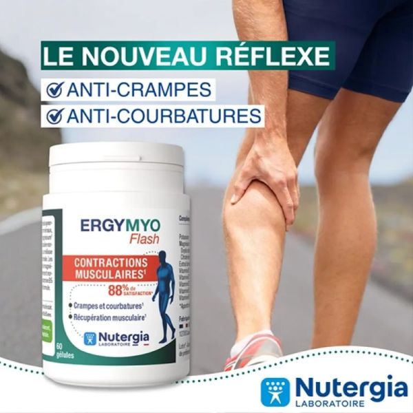 Nutergia Ergymyo Flash 60 Gélules – Crampes et récupération musculaire