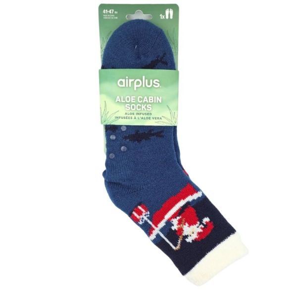 Airplus Chaussettes Infusées à l'Aloe Vera Père Noel en Barque Taille 41-47 - Confort et douceur