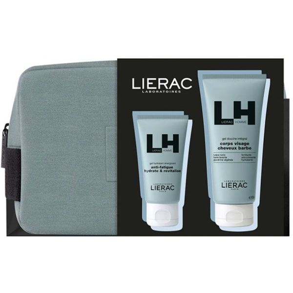 Lierac Homme Coffret Gel Hydratant Énergisant + Gel Douche Intégral + Trousse OFFERTE