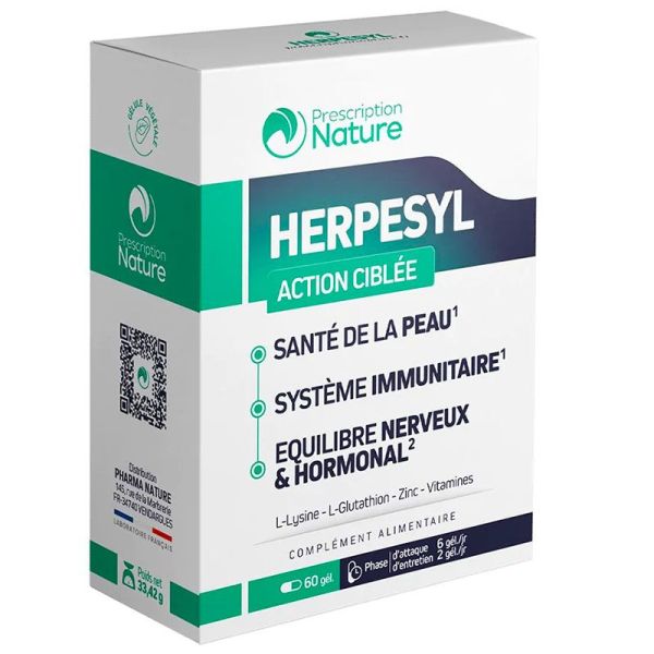 Prescription Nature Herpesyl - Renforce le Système Immunitaire - 60 gélules