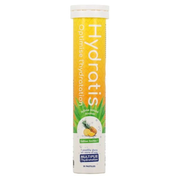 Hydratis Solution d'Hydratation Ananas - 20 Pastilles Effervescentes