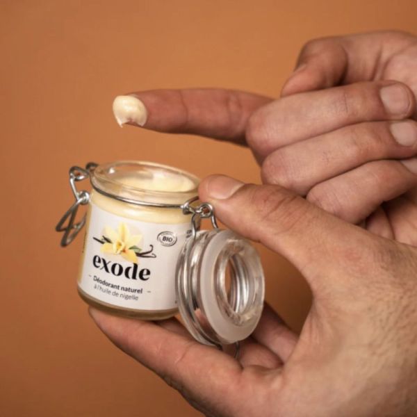 Exode Déodorant Baume Bio Peaux Sensibles à l'Huile de Nigelle 50g Monoï – Efficacité 48h
