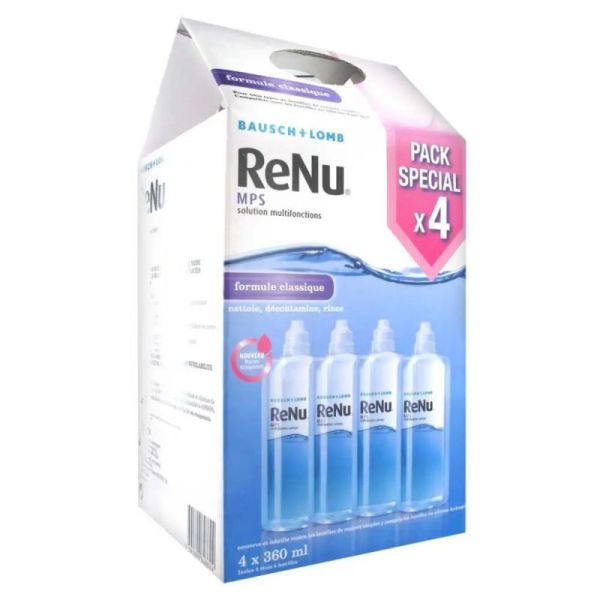 Bausch & Lomb ReNu MPS Sensitive Eyes Solution Multifonctions Yeux Sensibles - 4 x 360ml