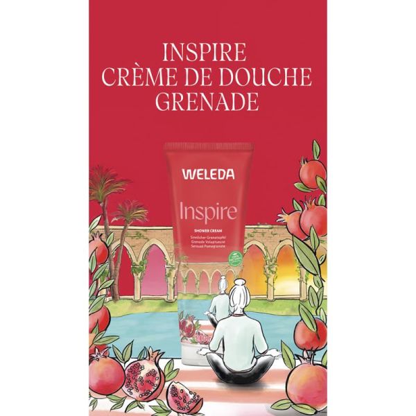 Weleda Inspire Crème de Douche Grenade Voluptueuse 200ml – Éveil des sens et hydratation
