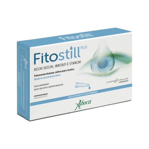 Aboca Fitostill Plus Traitement Yeux Secs, Irrités & Fatigués - 10 Flacons Unidoses