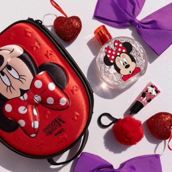 Air-Val Vanity Disney Minnie Mouse Eau de toilette 100 ml et Brillant à lèvres 7 ml - Parfum et soin doux